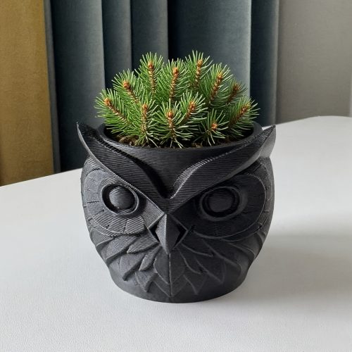 1 Smart Owl Planter, Creative Succulent Pot – Minimalist Design for Indoor Desktops, Micro Landscape Style, Perfect Housewarming or Birthday Gift