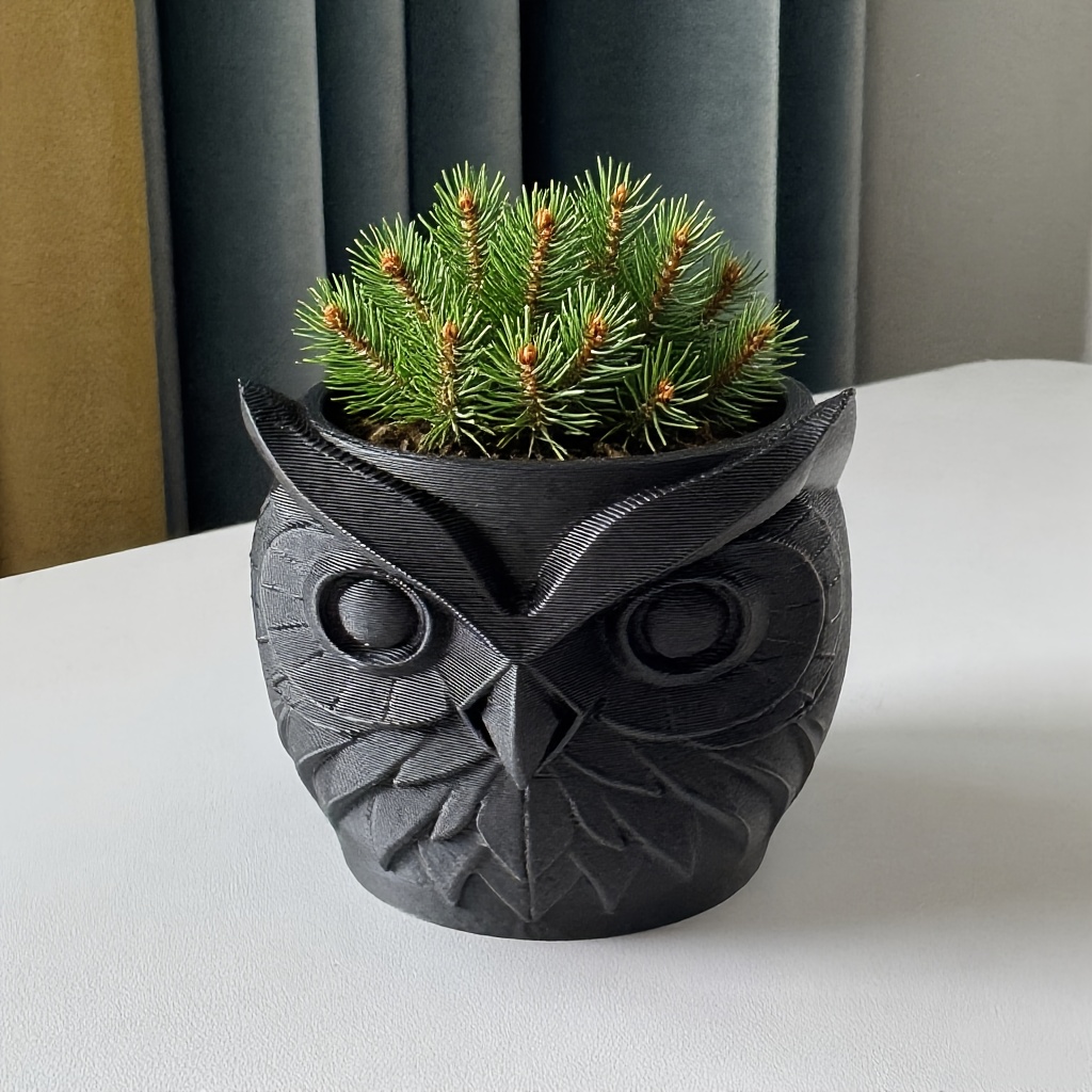 1 Smart Owl Planter, Creative Succulent Pot – Minimalist Design for Indoor Desktops, Micro Landscape Style, Perfect Housewarming or Birthday Gift