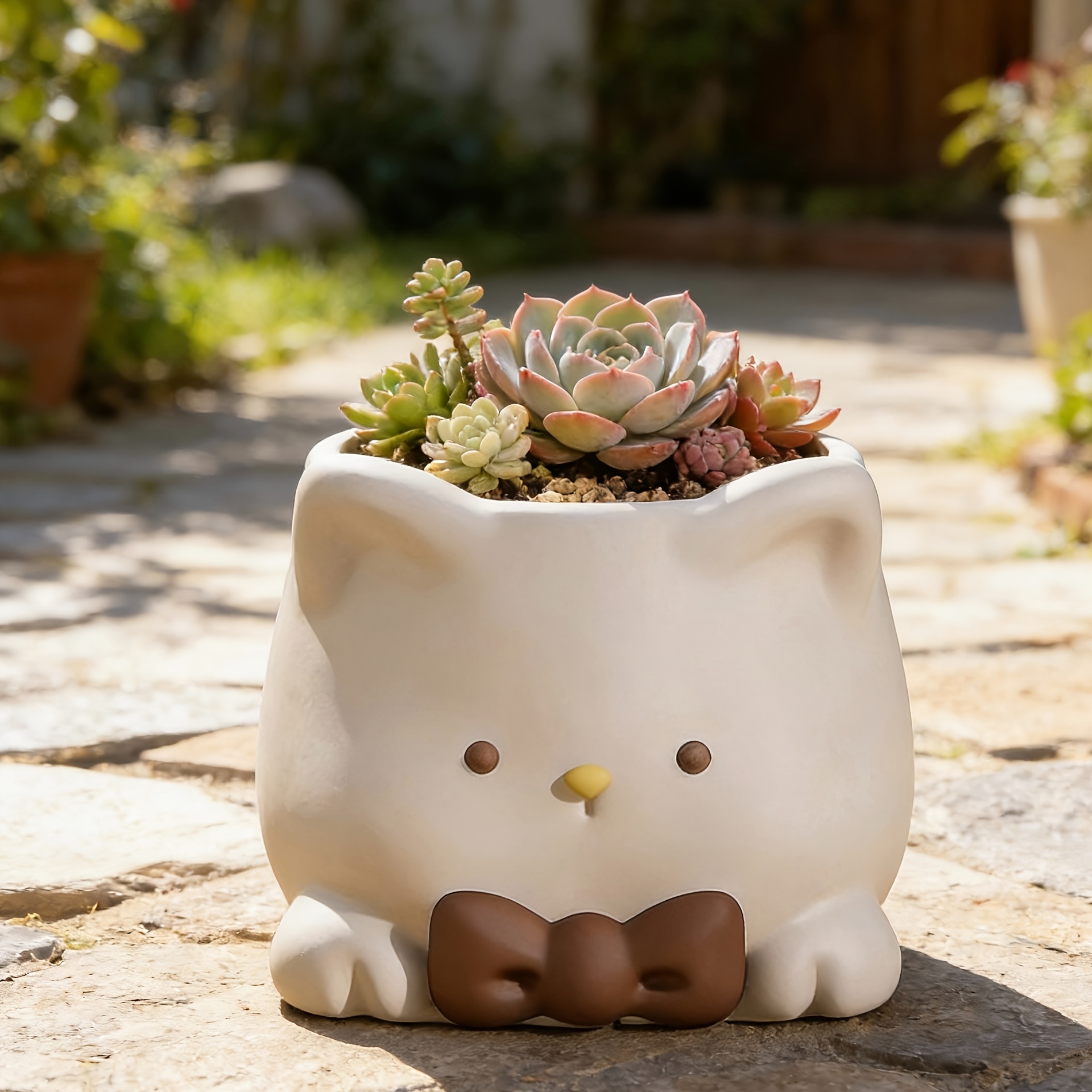 1pc 1pcs Cute Cat-Shaped Ceramic Planter Pot with Drainage Hole - Suitable for Phalaenopsis Orchids, Strelitzia, Succulents, Cacti - u002FOutdoor Floor Plant Pot for Balcony,, Entryway Decor - Polished Ceramic Flower Pot for Potted Gardening Gift,home - Image 10