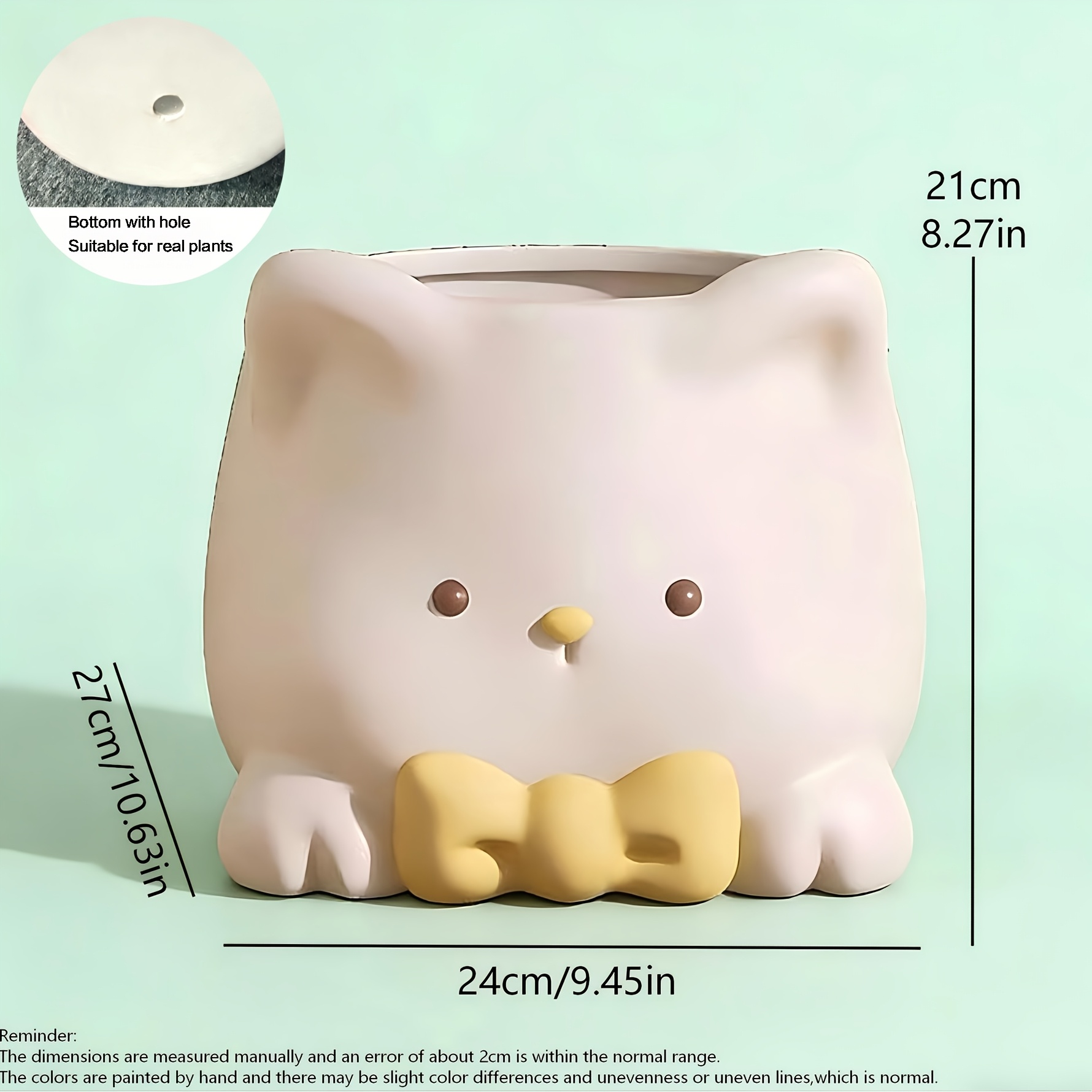 1pc 1pcs Cute Cat-Shaped Ceramic Planter Pot with Drainage Hole - Suitable for Phalaenopsis Orchids, Strelitzia, Succulents, Cacti - u002FOutdoor Floor Plant Pot for Balcony,, Entryway Decor - Polished Ceramic Flower Pot for Potted Gardening Gift,home - Image 7