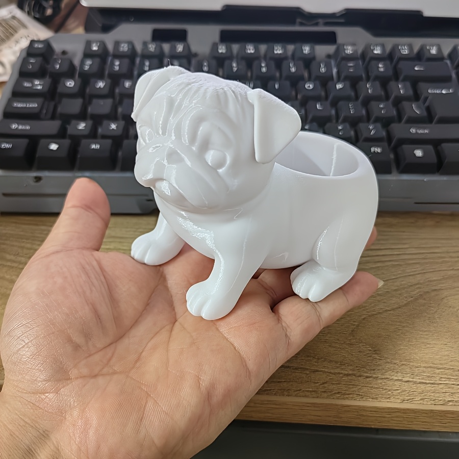 Pug-Shaped Succulent Planter & Desktop Storage Box - Cute Pug Pot Suitable for Plants or Small Organizers, Lightweight Plastic u002FOutdoor Use with Pug-Themed, Irregular Shape for Office Decor, Multi-Functional Holder Gardening Gift,home Decor - Image 9
