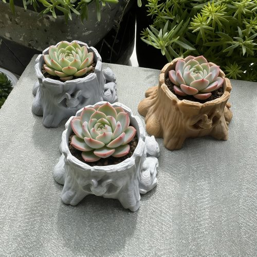Cute Mini Bunny Stump Succulent Planter - Suitable for Desktop, Balcony, and Bonsai Decoration, a Small Succulent Planter with a Drainage Hole Gardening Gift,home Decor